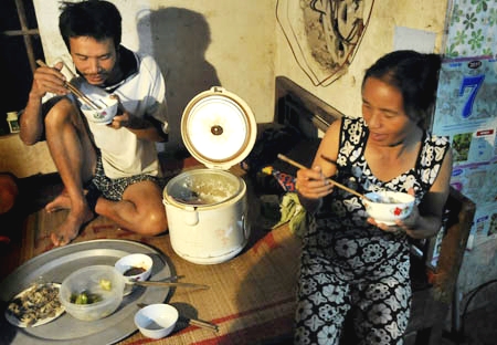 Không ít hạt bắt đầu nảy mầm.