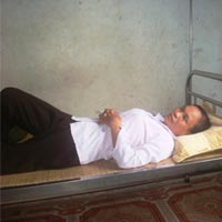 Chị Hương tại bệnh viện