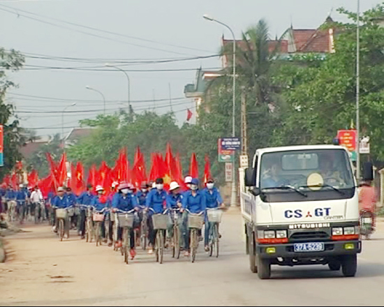 Tuổi trẻ Yên Thành ra quân tuyên truyền bầu cử